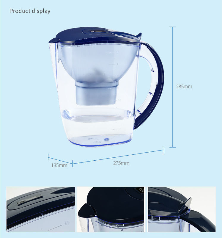 BPA Free Maxtra Alkaline Water Filter Pitcher 3.5L Capacity Customized Color